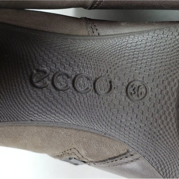 Ecco Sculptured 45 Ankle Bootie Womens 5-5.5 EU 36 Gray Leather Side Zip Heeled - Picture 13 of 14